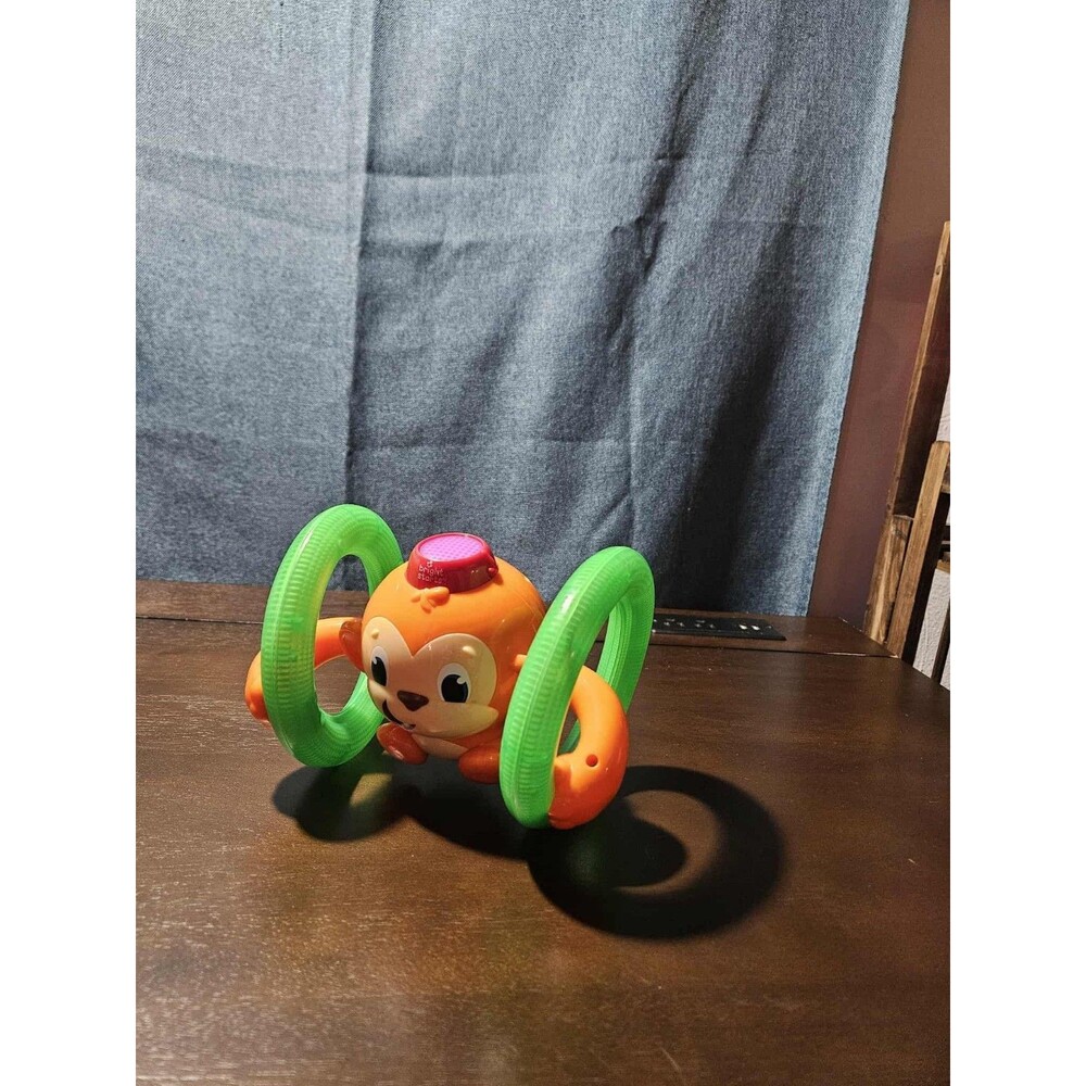 Bright Starts Roll & Glow Monkey | Musical Light Up Crawl Toy | Tummy Time Toy - Picture 15 of 16